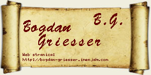 Bogdan Griesser vizit kartica